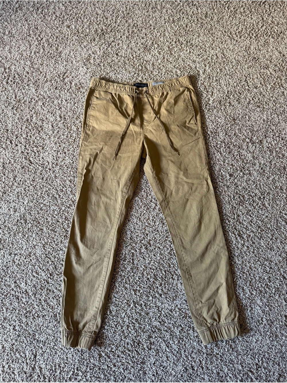 Small Men’s jogger 2p bundle Green and khaki Cargo Jogger Pants Drawstring - Picture 2 of 7